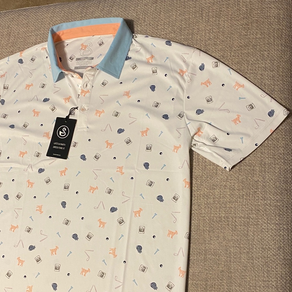 Swannies Golf Amendt Polo size L